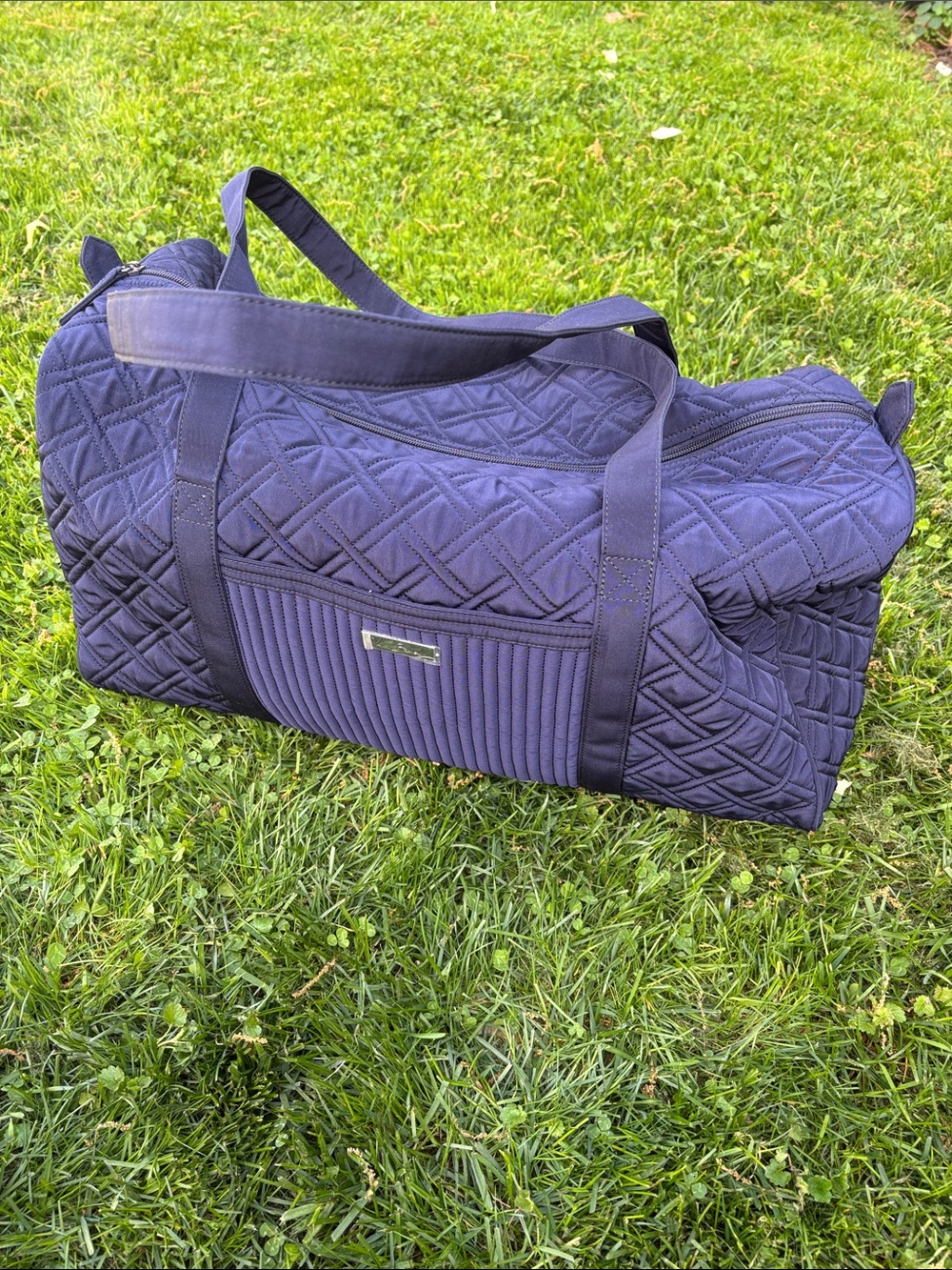 Like New! Vera Bradley Quilted Navy Blue Extra Large Weekender
